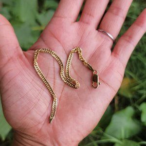 Gorgeous classy 925 sterling silver gold twisted curb chain Singapore bracelet